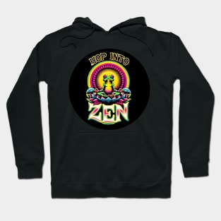 Hop Into Zen Frog Tee Hoodie